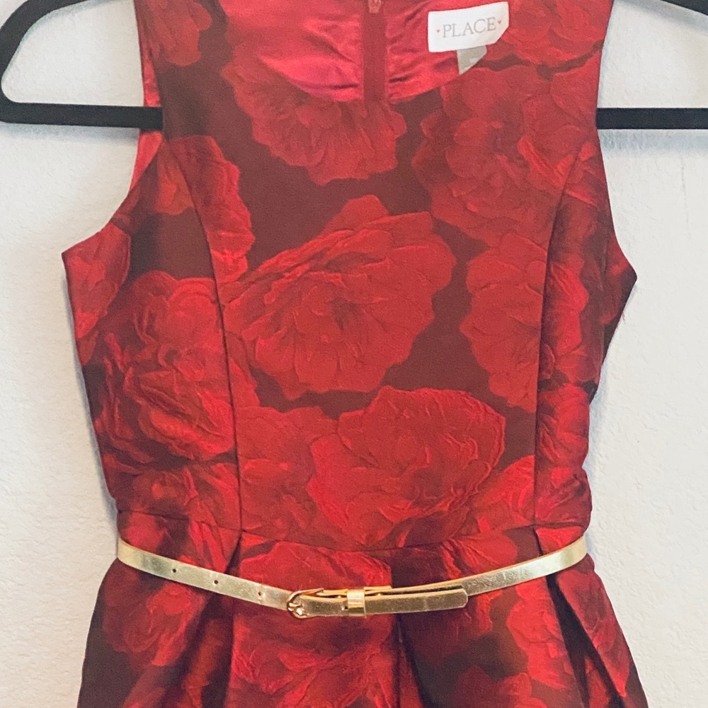 Children’s Place Ruby Red Floral Dress